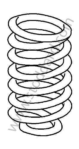 99733353184504 - COIL SPRING for Porsche 997 09-12 &bull; 2012 &bull; 997 Black Edition &bull; Cabrio &bull; Pdk Gearbox