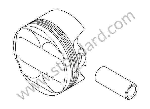 9A110393409 - PISTON SET CONTENT PISTON TOLERANCE RANGE  ONLY BY SETS for Porsche Cayman 987C 09-12 &bull; 2012 &bull; Cayman R &bull; Manual Gearbox, 6 Speed
