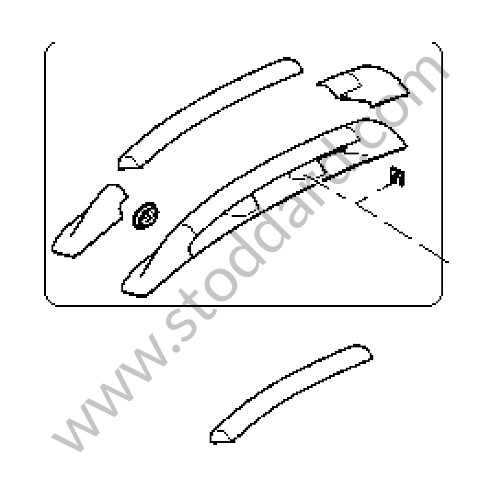 95555902203XX2 - ROOF RAIL for Porsche Cayenne 955 03-06 &bull; 2005 &bull; Cayenne Turbo &bull; Automatic Gearbox