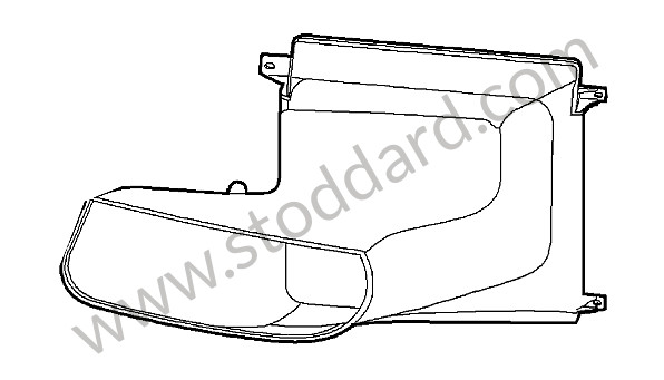 98757522100 - AIR DUCT for Porsche Boxster 987 09-12 &bull; 2010 &bull; Boxster 2.9 &bull; Cabrio &bull; Pdk Gearbox