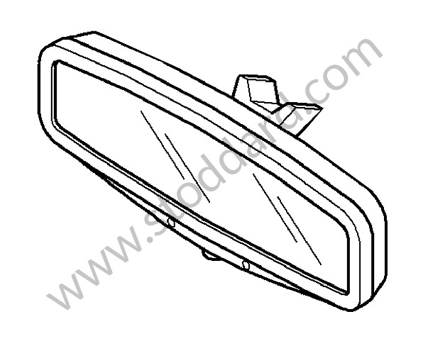 997731993019V6 - INTERIOR MIRROR for Porsche 997 09-12 &bull; 2012 &bull; 997 C2 &bull; Cabrio &bull; Pdk Gearbox