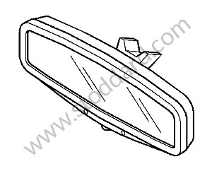 INTERIOR MIRROR black / black (A11) / LEATHER / OPTION: AUTOMATICALLY DIMMABLE INTERIOR AND DOOR MIRRORS (Option code: I267), OPTION: INTERIOR MIRROR, LEATHER (Option code: IXVW)