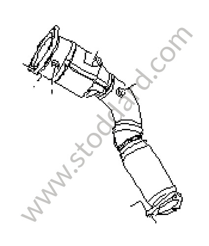 955113022BX - EXHAUST PIPE for Porsche Cayenne 955 03-06 &bull; 2003 &bull; Cayenne Turbo &bull; Automatic Gearbox