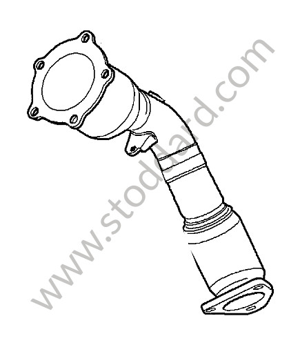 955113021CX - EXHAUST PIPE for Porsche Cayenne 957 07-10 &bull; 2008 &bull; Cayenne Gts &bull; Manual Gearbox, 6 Speed