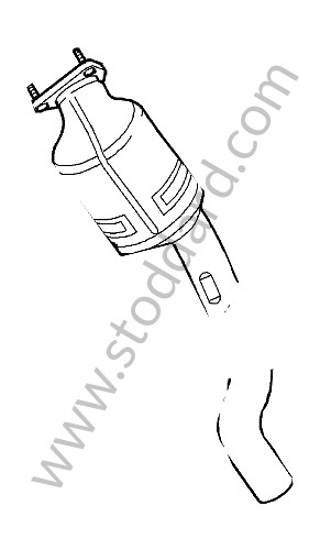955113023FX - CATALYTIC CONVERTER for Porsche Cayenne 957 07-10 &bull; 2009 &bull; Turbo E81 &bull; Automatic Gearbox