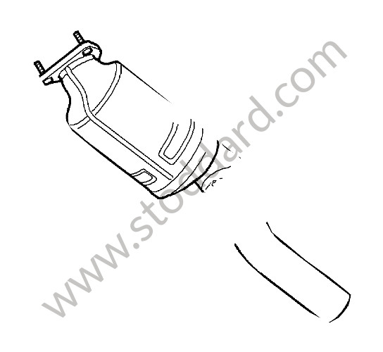 955113024EX - CATALYTIC CONVERTER for Porsche Cayenne 957 07-10 &bull; 2009 &bull; Turbo E81 &bull; Automatic Gearbox