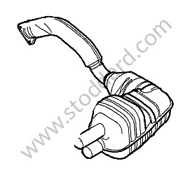 MAIN EXHAUST MUFFLER Part exchange (Send us your old part to receive the new one) / OPTION: ACOUSTIC PACKAGE PAP CHINA KOREA (Option code: I172), Without OPTION:  SPORTS EXHAUST SYSTEM (Option code: IXLF) (987113132AX)
