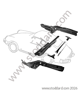REAR INTERNAL SHEET METAL for Porsche 911 74-77 + 912E &bull; 1976 &bull; 912E &bull; Coupe &bull; Manual Gearbox, 5 Speed