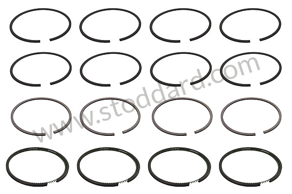 SIC10318600040 - 040 Piston Ring Set For 1600 Big Bore Pistons, 86.0 Bore for Porsche 356B T6 &bull; 1961 &bull; 1600 (616/1 T6) &bull; Cabrio B T6 &bull; Manual Gearbox, 4 Speed