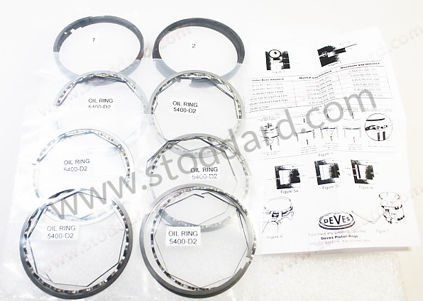 SIC10318910 - Deves 1891 Piston Ring Set For 2.2 2.4 Kolbenschmidt for Porsche 