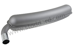 Muffler With 60mm Outlet. Grey Painted Finish On Stainless Steel. 911 1965-1973  (SIC11102500PT)