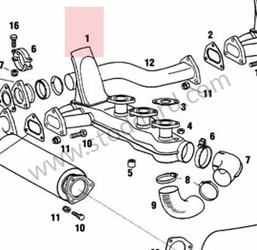 SIC21102300 - Ssi Heat Exchanger Set, Thick Flange With Outside Taper for Porsche 