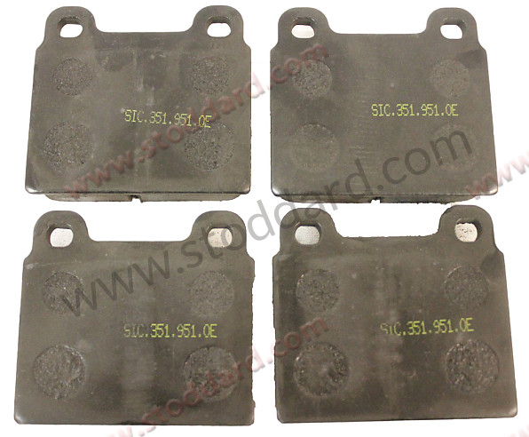 SIC351951OE - Brake Pad, S-Caliper, Stoddard / Hawk  D287 for Porsche 