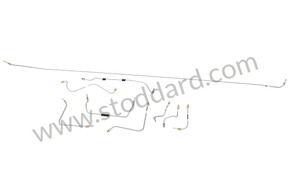 SIC35560010 - Brake Line Kit, 9-Piece Precision Pre-Bent.  Stainless Steel. 
911 912 1964-1967 for Porsche 