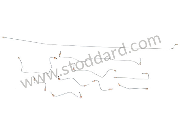 SIC35570010 - Precision Pre-Bent Galvanized Steel Brake Line 10-Piece Kit For 911 912 1969-1973 for Porsche 911 70-73 &bull; 1972 &bull; 2.4E &bull; Coupe &bull; Manual Gearbox, 4 Speed