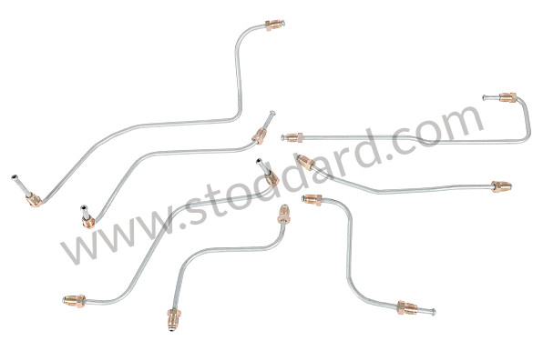 SIC35570010SS - Precision Pre-Bent Stainless Steel Brake Line 10-Piece Kit For 911 912 1969-1973 for Porsche 911 74-77 + 912E &bull; 1974 &bull; 2.7S &bull; Targa &bull; Automatic Gearbox