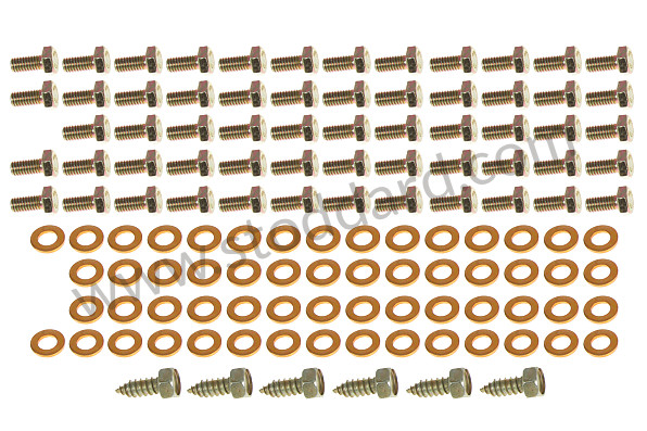 SIC36900200 - Engine Sheet Metal Hardware Kit. 1972-1973 911. for Porsche 911 70-73 &bull; 1972 &bull; 2.4E &bull; Coupe &bull; Manual Gearbox, 4 Speed