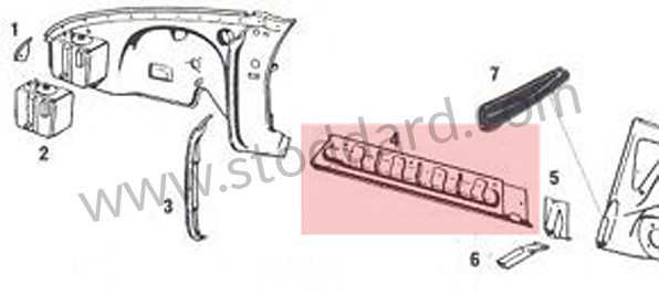 SIC50112404 - Inner Rocker Panel, Right 911 912 930 1965-89 for Porsche 