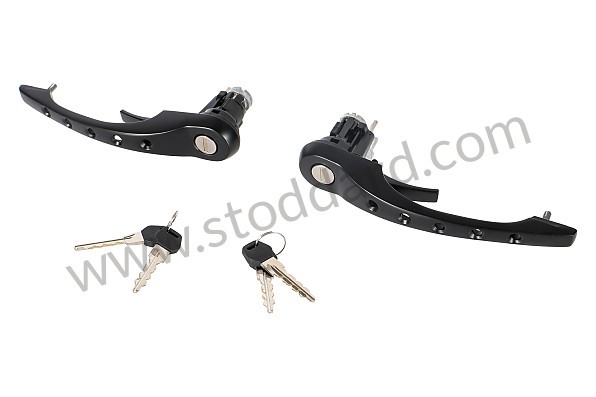 SIC531943DRL - Black door handle set, drilled for 911, 912 for Porsche 911 74-77 + 912E &bull; 1976 &bull; 912E &bull; Coupe &bull; Manual Gearbox, 5 Speed