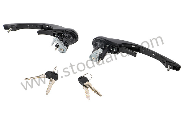 SIC531943DRL - Black door handle set, drilled for 911, 912 for Porsche 911 74-77 + 912E &bull; 1976 &bull; 912E &bull; Coupe &bull; Manual Gearbox, 5 Speed