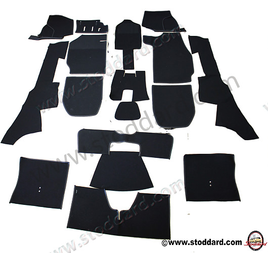SIC55191107 - Carpet Set, Charcoal Perlon. 1969-1973 911 Coupe. Special Order Item. for Porsche 911 70-73 &bull; 1972 &bull; 2.4S &bull; Coupe &bull; Manual Gearbox, 4 Speed