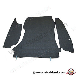 Front Trunk Mat Set, Charcoal Perlon. 911 912 1965-1968 Special Order  (SIC55199150)