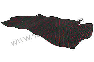Engine Compartment Sound Pad - Custom Leather With Red Diamond Stitching. 911 912 1965-1977  (SIC556894RED)