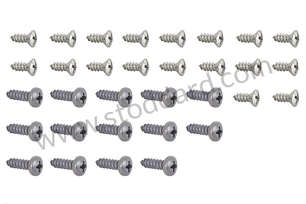 SIC55900300 - Wide Rocker Deco Screw Kit. 911 912 1968 To 1973. for Porsche 911 70-73 &bull; 1972 &bull; 2.4E &bull; Targa &bull; Automatic Gearbox