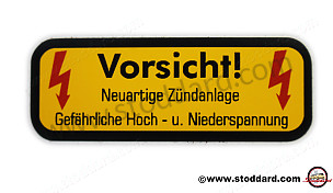 VorSICht Decal For Cdi Box For 911 1969-1977  (SIC60270210)