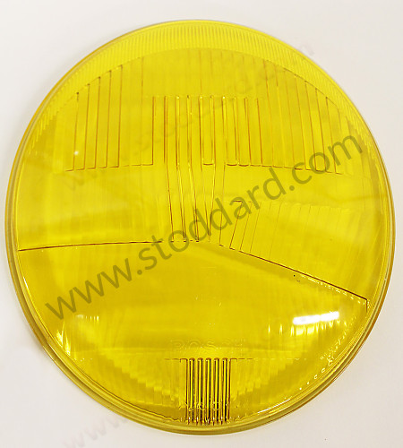 SIC63111101 - Yellow Bosch Headlight Lens For Late 356 And Early 911 / 912. French And Other Markets. for Porsche 