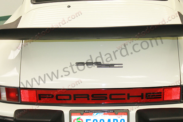SIC63143204 - Center Rear Reflector, With External Porsche Decal For 911 912e 1974-1986 for Porsche 
