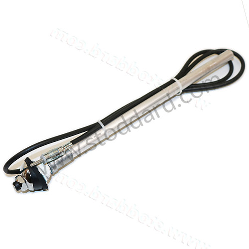 SIC64530101 - Hirschmann Radio Antenna, Small Base, Black And Chrome For 911 912 Up To 1977 for Porsche 