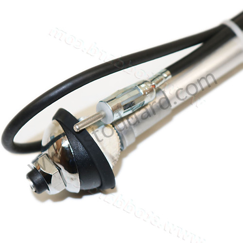 SIC64530101 - Hirschmann Radio Antenna, Small Base, Black And Chrome For 911 912 Up To 1977 for Porsche 