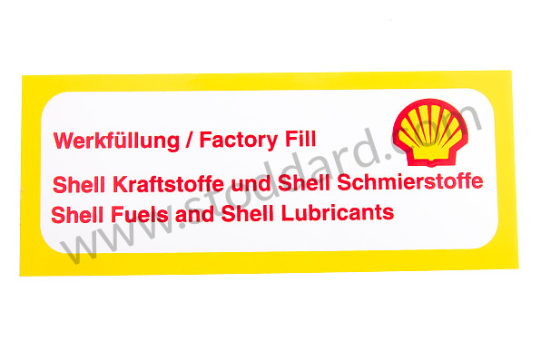 SIC70100100 - Shell Sticker - Appeared On Early 1980s 911. for Porsche 911 65-69 &bull; 1969 &bull; 2.0T &bull; Coupe &bull; Manual Gearbox, 5 Speed