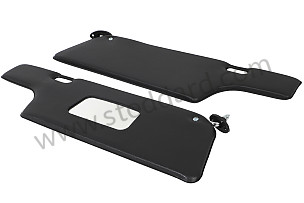 Sun Visor Set, Left And Right. All Black For 911 912 Coupe 1969-89. Left-hand drive / PAIR (SIC73103102CA9)