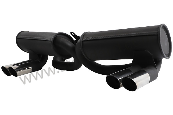 SIC900024179 - Muffler, ANSA Style Exhaust. w- 4 Outlets for Porsche 