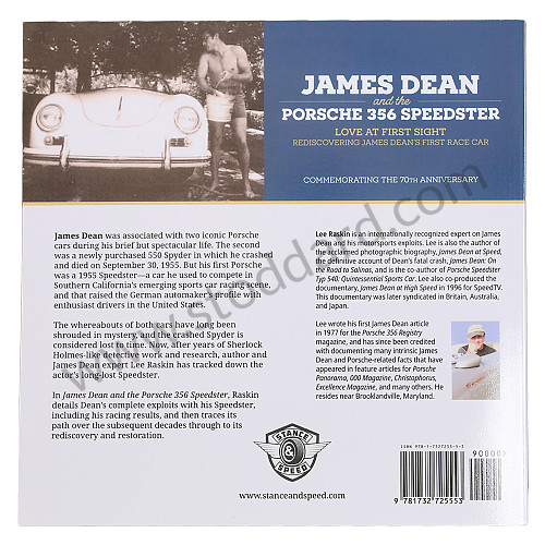 SIC900024259 - JAMES DEAN AND THE PORSCHE 356 SPEEDSTER BOOK - SIGNED BY THE AUTHOR - LIMITED EDITION SIGNED BY THE AUTHOR LEE RASKIN for Porsche 