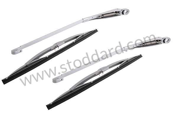 SIC900024676 - SET OF  FRONT WINDSCREEN WIPER ARMS, 911 65-68 (2 ARMS, 2 BLADES, ) for Porsche 912 &bull; 1966 &bull; 912 1.6 &bull; Coupe &bull; Manual Gearbox, 4 Speed