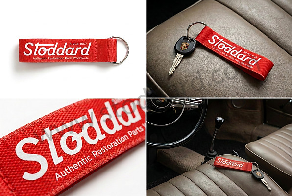 SIC900025691 - Stoddard Authentic Restoration Elastic Keychain Red - Goodies for Porsche 