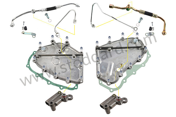 SIC900025844 - Complete Hydraulic Chain Tensioner KIT 911 68-73/ 914-6 Left And Right (INCLUDES SPECIAL RIGHT CAMSHAFT LUBRICATION HOSE) for Porsche 911 65-69 &bull; 1968 &bull; 2.0L &bull; Coupe &bull; Automatic Gearbox