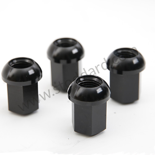 SIC92101000 - Aluminum Wheel Nuts, Anodized Black, For 911 Alloys 1968-1998 Set of 20 for Porsche 