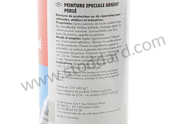 SIC99915010 - Wurth Satin Silver Lacquer Wheel Paint - Perfect For Steel Wheels. for Porsche 