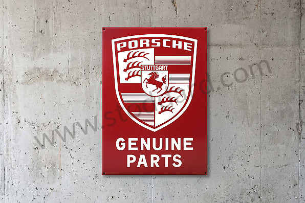 SICSIGN1 - Genuine Parts Sign. Thick Heavy Enameled Steel. Measures 40 X 60cm for Porsche 