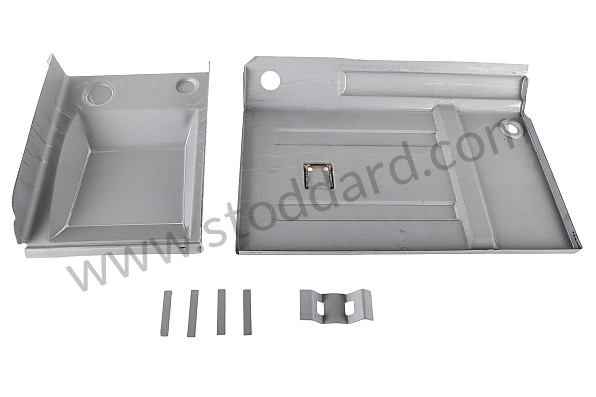 SMS50103205 - Battery Box Rear Partition Repair Set, 2 Pieces, For 356B T6 for Porsche 356B T6 &bull; 1961 &bull; 1600 (616/1 T6) &bull; Cabrio B T6 &bull; Manual Gearbox, 4 Speed