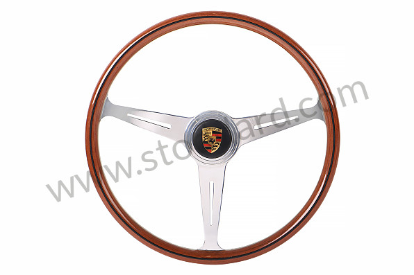 STRWHLERLY - **Classico Wood Steering Wheel Fo 356A, Flat Spokes for Porsche 356A &bull; 1955 &bull; 1600 S (616/2) &bull; Coupe A T1 &bull; Manual Gearbox, 4 Speed