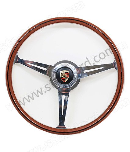 STRWHLLATE - Classico Wood Steering Wheel For 356B, 356C And Early 911 912 Up To 1973 for Porsche 