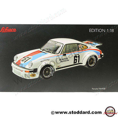 SUNSCH3800 - Schuco 1:18 Scale Model Porsche 934 Rsr Brumos #61 for Porsche 