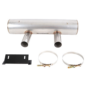 Stainless steel sports exhaust system 914 for Porsche 914 &bull; 1970 &bull; 914/6 &bull; Manual Gearbox, 5 Speed