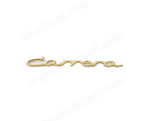 Small Script Carrera Emblem, Gold, 143mm (5 5/8")  (64455932600)