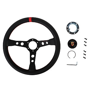 Sports steering wheel that can be fitted with an adaptor hub for Porsche 911 74-77 + 912E &bull; 1974 &bull; 2.7 &bull; Coupe &bull; Automatic Gearbox